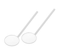 minkissy Lot de 2 Miroirs Ronds à Cils Blancs 18,8 X 6,1 Cm, Miroir de Poche Portable en Verre D’inspection, Accessoires Professionnels pour Extensions de Cils, Outil Précis pour