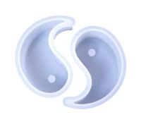 minkissy Lot de 2 Moules à Bougie en Silicone Tai Chi, Surface Lisse, Facile à Démouler, pour Fabriquer des Décorations Parfumées Uniques la Maison