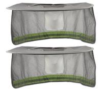 minkissy Lot de 2 Pare-Soleil pour Casque de Chantier Gris, Protection Nuque Respirante en Polyester Large Bord Réfléchissant, pour Travaux Extérieurs et Sécurité Industrielle