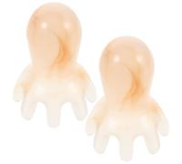 minkissy Lot de 2 Peignes Massage Cuir Chevelu Forme Pieuvre, Outil Acupression Multifonction, Masseur Crane Cheveux Portable pour Relaxation et Soin Capillaire Quotidien, Taille Moyenne,