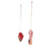 minkissy Lot de 2 Pendentifs Effrayants D’Halloween Parties du Corps Suspendues Décoration Réaliste en Plastique Léger Accessoires pour Maison Hantée et Fête Halloween Éléments