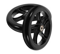 minkissy Lot De 2 Roues De Rechange En Pu Hautement Élastique De 175 Mm Pour Trottinettes Fauteuils Et Trottinettes Acrobatiques Noires