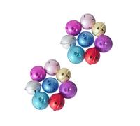 minkissy Lot de 20 Pendentifs Étoile à Cinq Branches en Fer, Design Creux Portable, Petites Cloches pour Porte-clés et Bricolage, Présent Festif Couleur Aléatoire