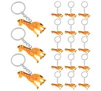 minkissy Lot de 20 Porte-Clés Girafe en Métal Mignons Pendentif Suspendu Décorations Breloques Animaux pour Paquet à Dos Présents d'Anniversaire Thème Jungle Accessoires Fête Garçon et