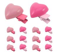 minkissy Lot de 24 Pinces à Cheveux en Métal de Cœur, Mini Clips pour Frange et Mèches Rebelles, Accessoires Coiffure pour Filles et Garçon et Filles à L'école, Décoration Festive