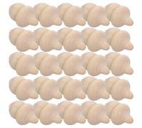 minkissy Lot de 25 Glands en Bois Brut 36x24 Mm pour Hamsters Artisanat Vierge à Peindre Décoration Bois DIY Accessoires Centres de Table