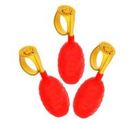 minkissy Lot de 3 Bagues Farce à Eau Rouges en Plastique Résistant, Jouets pour Jeux de Farces du 1er Avril, pour Activités Ludiques en Intérieur et Extérieur en Famille ou Entre