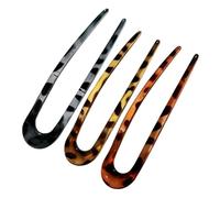 minkissy Lot de 3 Bâtonnets à Cheveux Forme U en Acétate pour Chignons Classiques, Accessoires Cheveux Style Chinois, Faciles à Utiliser et Soin du Cuir Chevelu