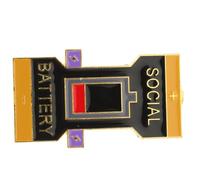 minkissy Lot De 3 Broches Décoratives En Alliage Noir Symbole De Psychologie Broche Émotionnelle Jolie Broche Symbole Épingle À Revers Épingle À Batterie Sociale