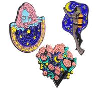 minkissy Lot de 3 Broches Décoratives pour Femmes Épingles à en Broches Artistes Design Fleur Épingle pour Vêtements Accessoire de Mode Élégant pour Adolescentes et Femmes