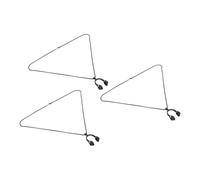 minkissy Lot de 3 Colliers Pendentifs Casque Musique en Alliage de Titane Noir Chaîne Clavicule Bijou de Couple Simple et Léger pour Fête et Usage Quotidien