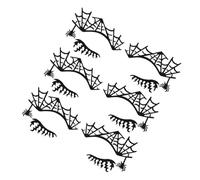 minkissy Lot De 3 Paires D'Autocollants Eye-Liner En Dentelle Pour Maquillage Pour Le Visage Pour Les Festivals Pour Femmes En Tissu Non Tissé Noir
