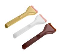 minkissy Lot de 3 Pinceaux de Maquillage Ultra-fins à Tête Plate Élargie de Langue, Poils Doux en Nylon, Pinceaux à Fond de Teint Liquide pour Femmes, Applicateurs Précis pour Maquillage