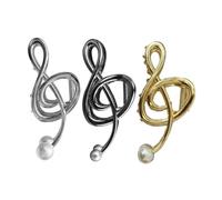 minkissy Lot De 3 Pinces À Cheveux Élégantes En Fausses Perles, Notes De Musique, Pinces À Cheveux En Métal Épais Ou Fins, Antidérapantes, Pour Femmes, Accessoires De Coiffure