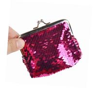 minkissy Lot de 3 Porte- Mini Élégants à Paillettes pour Fille Paquet à Main Coloré Solide pour Cartes et Pièces Style Sirène