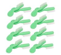 minkissy Lot de 30 Brosses à Dents Souples pour Adultes, Tête Large Moyenne, Manches Souples, Format Voyage Compact, Vert, Nettoyage pour Hygiène Bucco-dentaire Quotidienne en Milieu