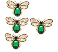 minkissy Lot De 4 Broches Vertes En Alliage Pour Femme Épingles À Revers Motif Abeilles Pour Vêtements Robe Vêtements Animal Pour Femme Pour Homme