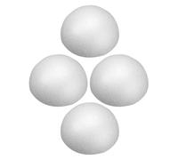minkissy Lot de 4 demi-sphères en mousse - 15 cm - Blanc - Pour bricolage, mariage et modélisme
