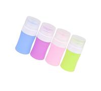 minkissy Lot De 4 Flacons De Maquillage En Silicone Anti-fuite Portables Capacité De 38 Ml