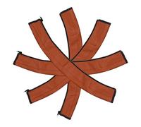 minkissy Lot de 4 Housses de Guidon de Poussette Bébé en Cuir Pu Marron, Manchons Antidérapants Ergonomiques 52 Cm Fermeture Éclair, Accessoires Lavables et Compatibles