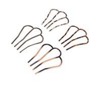 minkissy Lot de 4 Peignes à Cheveux en Plastique Léger, Forme en U à 4 Dents Antidérapantes, Couleurs Point Café, Gris, Marron Foncé et Gris Foncé, Accessoires Coiffure pour Mariages, Bals