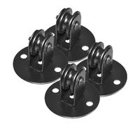 minkissy Lot de 4 Poulies de Plafond en Métal Suspendre Lumineuse, Poulie Fixe Décorative Crochet, Système de Levage Simple pour Lampe Suspendue, Accessoire DIY pour Éclairage Intérieur,