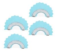 minkissy Lot de 4 Sifflets à Langue Métalliques Colorés Bleus Sifflet d'Appel Oiseau pour Adultes Sonore Compact pour Fêtes et Activités en Plein Air