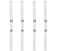 minkissy Lot de 4 Stylos Liner Nail Art Double Embout Blancs, Pinceaux à Manucure Précision pour Vernis Gel Uv, Outils Fins pour Dessin Ongles Détaillé, Kit Professionnel Portable pour