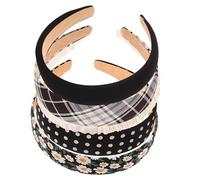 minkissy Lot de 5 Bandeaux à Motifs Rembourrés en Tissu pour Femmes Accessoires de Cheveux Esthétiques Style Minimaliste et Chic pour Adolescentes et Femmes Confort et Élégance