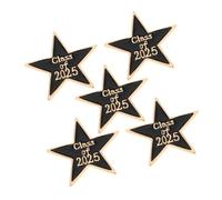 minkissy Lot de 5 Broches Décoratives D’étoile, Épingles de Revers en Alliage Robuste pour Remise de Diplôme 2025, Accessoires Élégants pour Vêtements et Paquet, Souvenir Baccalauréat