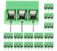 minkissy Lot de 50 Borniers à Vis 3 Broches Pcb Verts, Connecteurs Électriques à Vis pour Fils Isolés, Bornier de Circuit Imprimé Compact, Accessoire Électrique Industriel Fiable