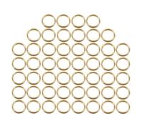 minkissy Lot de 50 Set de Set de Anneaux Brisés Doubles Ronds en Acier Inoxydable Doré 0,6 X 6 Mm, Mini Anneaux Fendus pour Porte-clés, Bijoux et Loisirs Créatifs, Accessoires de Bricolage