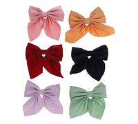 minkissy Lot De 6 Barrettes À Cheveux Avec Nœud Pour Femmes Filles Et Tout-petits