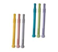 minkissy Lot De 6 Bâtonnets De Dentition Creux Pour Bébé, Jouet Paille Molaire Flexible, Sécuritaire Et Coloré, Pour Apaiser Les Poussées Dentaires Des Tout-petits, Jeu Sensoriel Garçon Et Filles