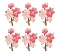 minkissy Lot de 6 Broches en Alliage de Zinc Motif Fleur de Cerisier, Épingles à Paquet à Dos et Vêtements, Accessoires Mignons pour Mode Féminine, Badges Fantaisie pour Femmes, Usage