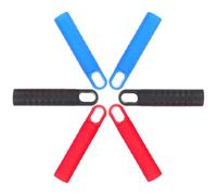 minkissy Lot de 6 Embouts de Poignée en Plastique Antidérapant pour Manches de Balai et Serpillère 25 Mm, Housses de Remplacement Rouge, Bleu et Noir, avec Crochet Suspendre, Accessoire