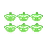 minkissy Lot de 6 Nids en Plastique Verts pour Pigeons Grosse Taille, Bols Nidification Sécurisés et Solide, Accessoires pour Élevage et Éclosion D’Oiseaux en Cage