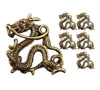 minkissy Lot de 6 Pendentifs Dragon Vintage en Laiton, Porte-clés Décoratifs Résistants la Déformation la Casse, Design Créatif pour Décoration et Usage Quotidien