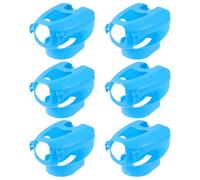 minkissy Lot de 6 Supports Fixes Bleus en Polypropylène pour Pigeons, Râtelier pour Administration de Remède et Injections, Accessoire Pratique pour Pigeonnier et Nourrissage D’Oiseaux