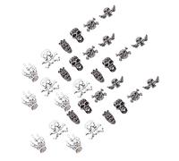 minkissy Lot De 60 Breloques À En Métal Motif Tête De Mort Pour Femme Et Fille Idéales Pour La Manucure