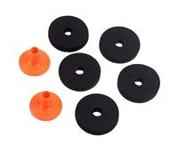 minkissy Lot de 7 set de Manchons en Feutrine de 50 MM pour Pieds de Cymbale Attache Charleston Orange Protection Anti-Métal Compatible Perche et Pied Standard Accessoire Batterie
