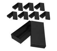 minkissy Lot de 8 Coffrets Noirs Mats pour Montres Homme Couvercle - Boîte de Présentation Rectangulaire Petite Taille 6,1 X 13 Cm - Porte-Montre Doublure Douce pour Rangement et