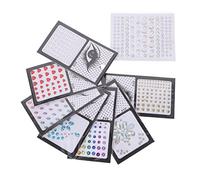 minkissy Lot De 8 Feuilles Dautocollants Pour Bijoux Pierres Précieuses Autocollantes Pour Le Visage Pour Les Fêtes
