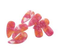 minkissy Lot de 8 Set de Onglets Guzheng Double Face en Plastique Rouge Feu, Grosse Taille Ergonomique pour Performances et Entraînement, Accessoires Solide pour Musiciens Professionnels