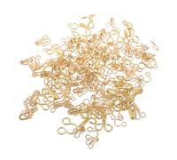 minkissy Lot de 80 Set de Set de Paires de Crochets et Œillets Métalliques Invisibles Dorés pour Couture, Légers, 4 Tailles 12,5mm à 22mm, Accessoires pour Jupe et Vêtements DIY