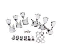 minkissy Lr Mécaniques de Guitare Chrome pour Cordes Acier Accordeur Clé Banjo Accessoire