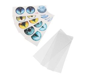 minkissy Maille Yeux de Fursuit en PVC avec Autocollants | Feuilles Blanches, Application Facile, Usage Cosplay Animal et Conventions Anime, Lot pour Création