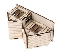 minkissy Maison Miniature Bois Kit DIY Éducatif pour Garçon Fille Modèle de Maison à Assembler Décorations Créatives pour Fêtes et Projets de Modélisme
