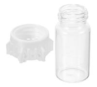 minkissy Mangeoire à Fourmis 20 ML en Plastique et Verre Blanc, Abreuvoir Stable pour Fourmilière, Gobelet à Eau Réutilisable pour Alimentation de Petits Animaux, Station D'abreuvement