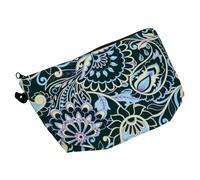 minkissy Maquillage Fleur De Cajou Trousse De Toilette De Voyage Trousse De Maquillage pour à Main Cosmétique Voyage Femmes Trousse à Maquillage Compacte Poche Green Éponge